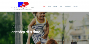 Screenshot: Family Partners Support Services LLC homepage