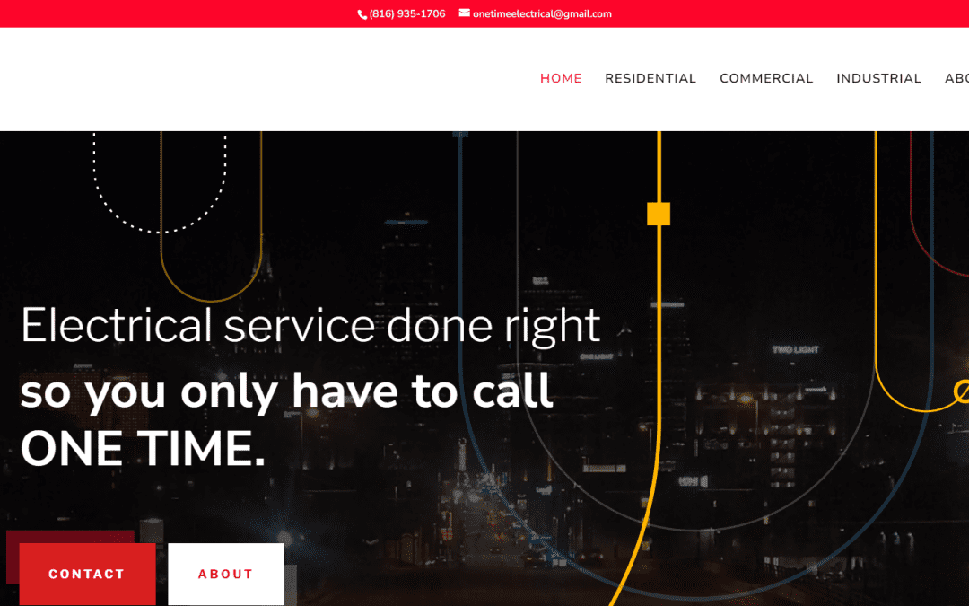 onetimeelectricalkc.com redesign 2023
