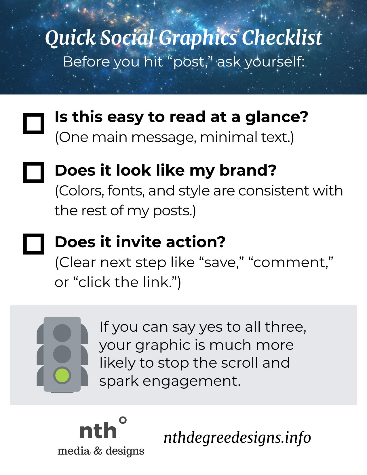 Quick Social Graphics Checklist 