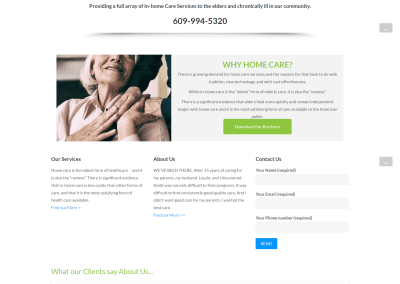 Akin Care website, before